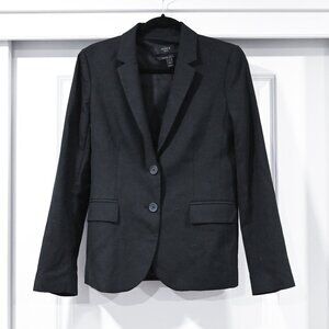 J. Crew Size 6 Super 120s 100% Wool Classic Black Blazer